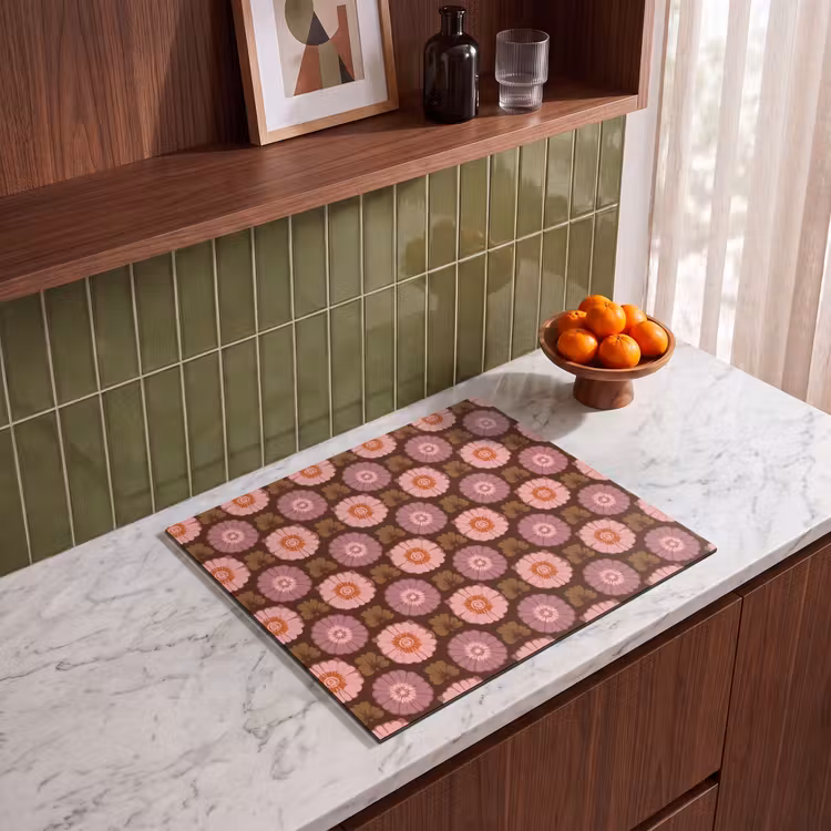 Induction hob protector - Retro - Daisy - Pink — 4