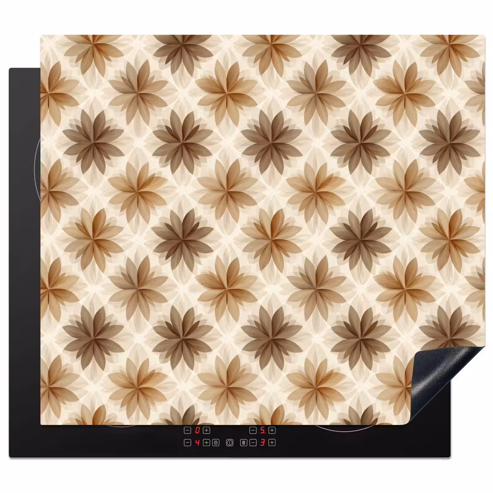 Induction hob protector - Geographic - Pattern - Brown — 1