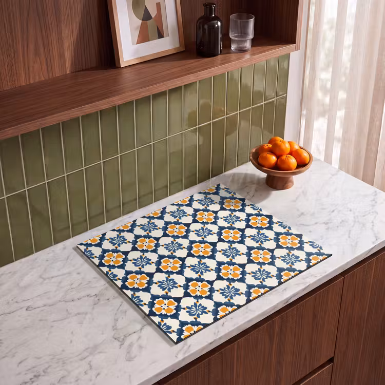 Induction hob protector - Classic - Geometric - Blue — 4