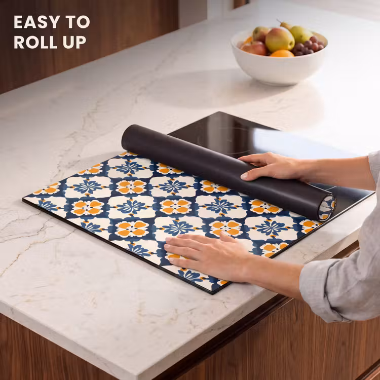 Induction hob protector - Classic - Geometric - Blue — 6