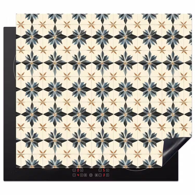 Induction hob protector - Ornamental - Ornament - Blue — 1
