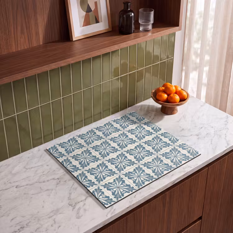 Induction hob protector - Pattern - Tile - Blue — 4