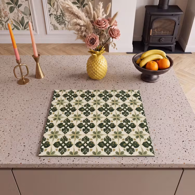 Induction hob protector - Pattern - Tile - Green — 3