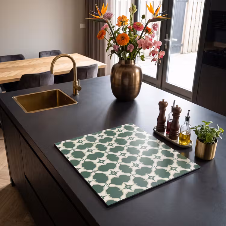 Induction hob protector - Tile - Classic - Green — 2