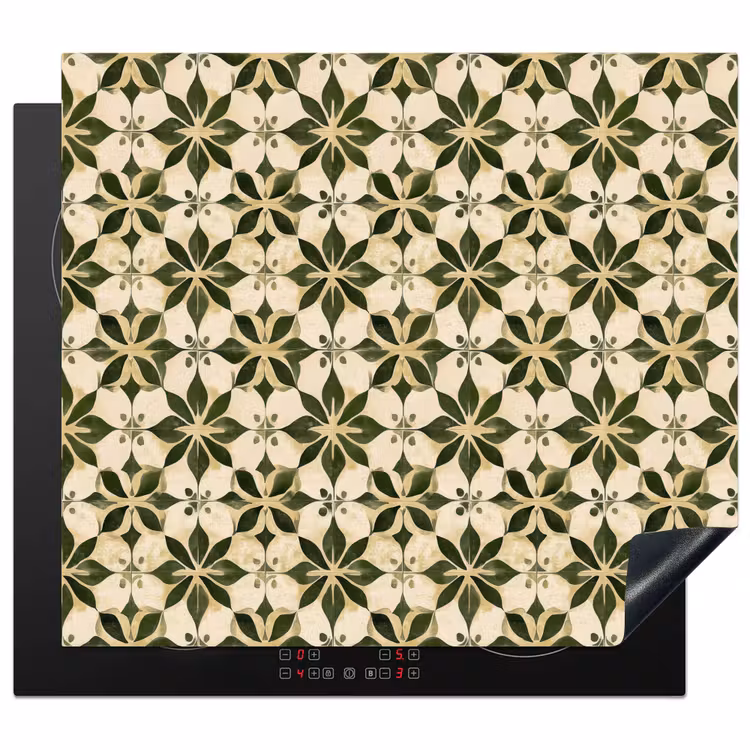 Induction hob protector - Tile - Pattern - Green — 1