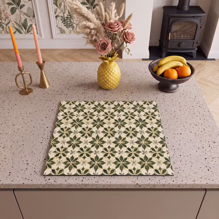 Induction hob protector - Tile - Pattern - Green — 3