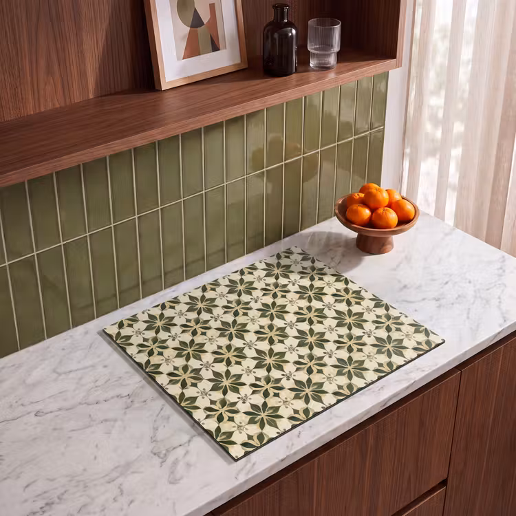 Induction hob protector - Tile - Pattern - Green — 4