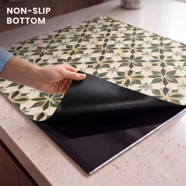 Induction hob protector - Tile - Pattern - Green — 5