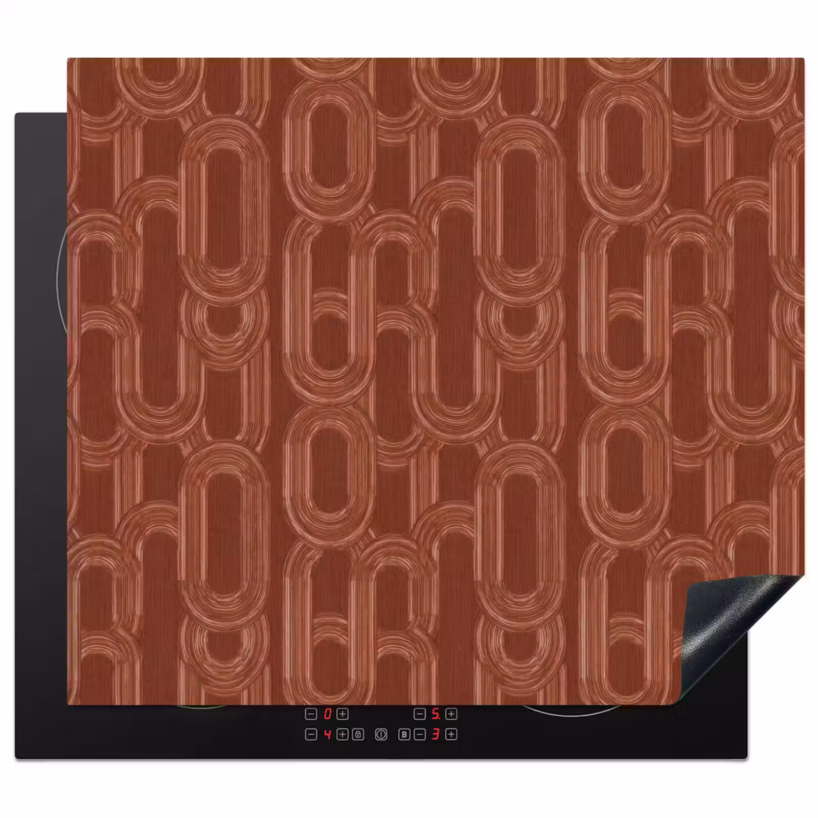 Induction hob protector - Abstract - Texture - Brown — 1