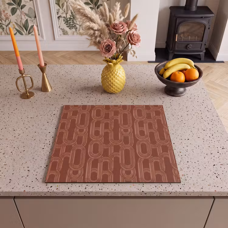 Induction hob protector - Abstract - Texture - Brown — 3