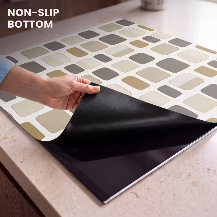 Induction hob protector - Blocks - Vintage - Gray — 5