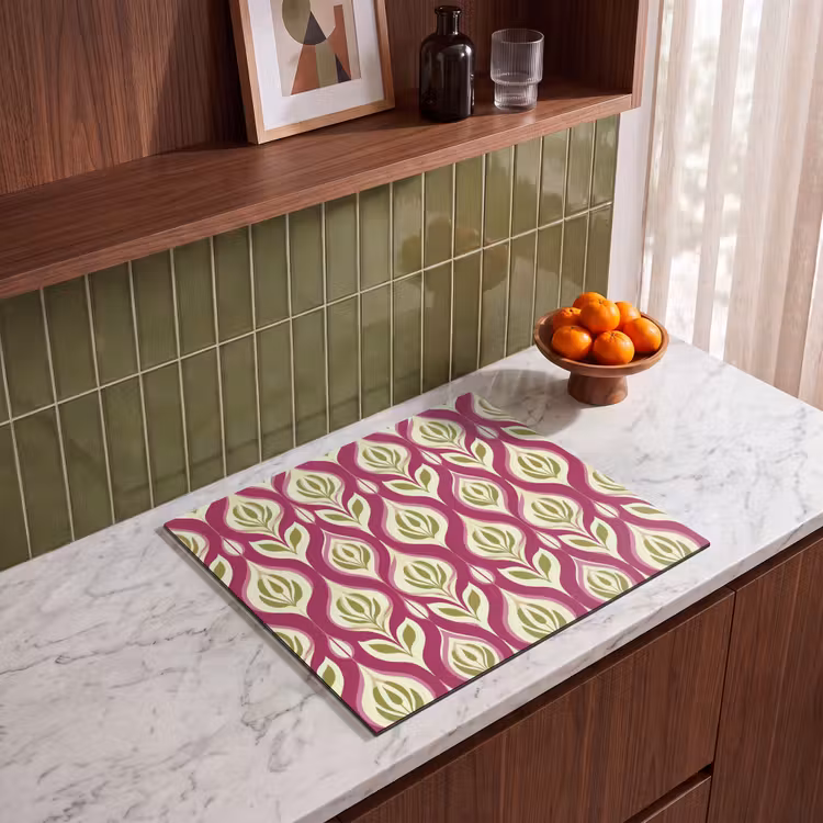 Induction hob protector - Retro - Floral - Purple — 4
