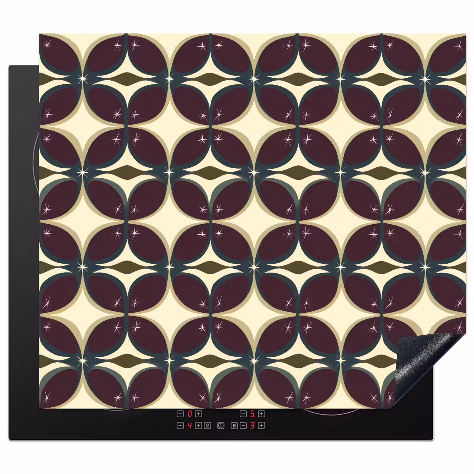 Induction hob protector - Circle - Retro - Colorful — 1