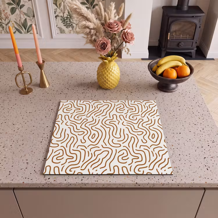 Induction hob protector - Minimalist - Pattern - Terracotta — 3