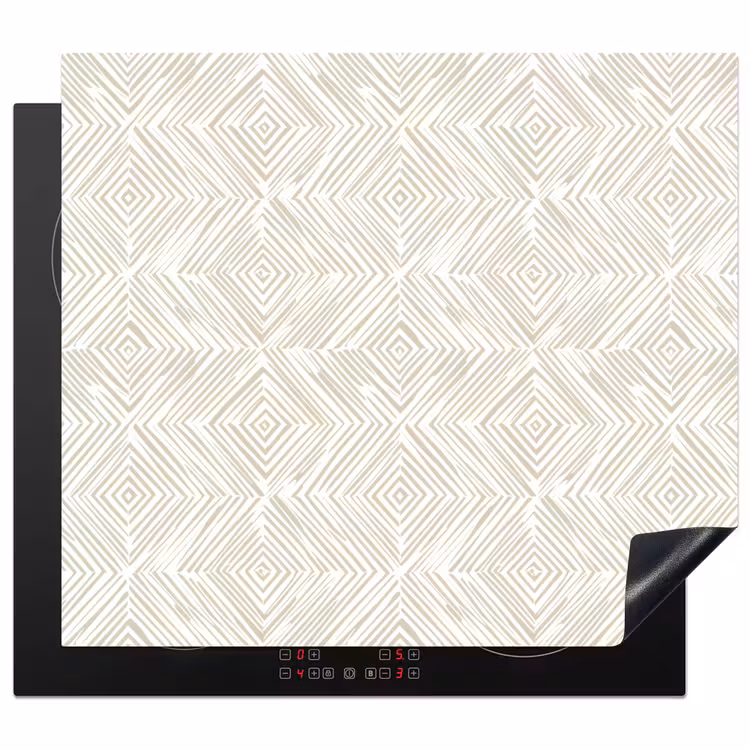 Induction hob protector - Abstract - Diamonds - Beige — 1