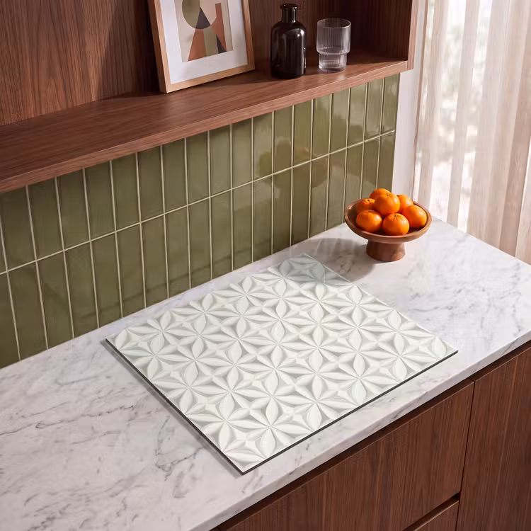 Induction hob protector - Abstract - Texture - Gray - White — 4