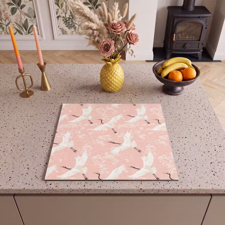 Induction hob protector - Crane - Blossom - Pink — 3