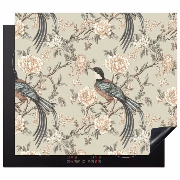 Induction hob protector - Flower - Bird - Colorful — 1