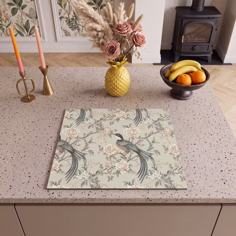 Induction hob protector - Flower - Bird - Colorful — 3