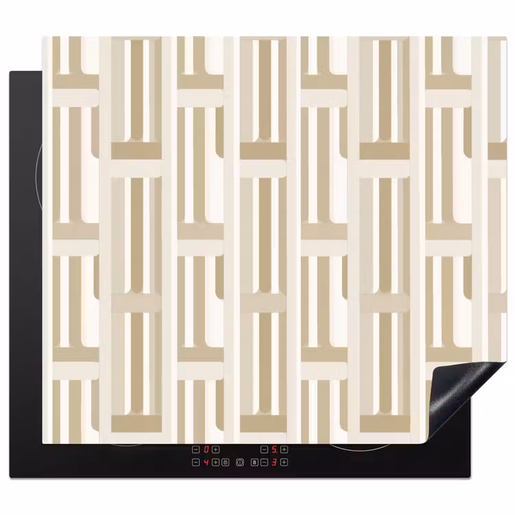 Induction hob protector - Modern - Geometric - Beige — 1
