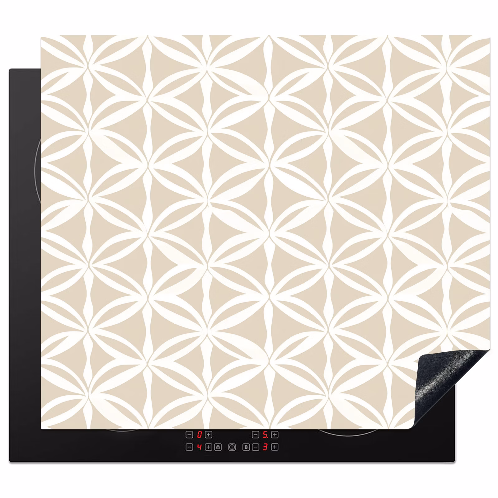 Induction hob protector - Motif - Modern - Beige — 1