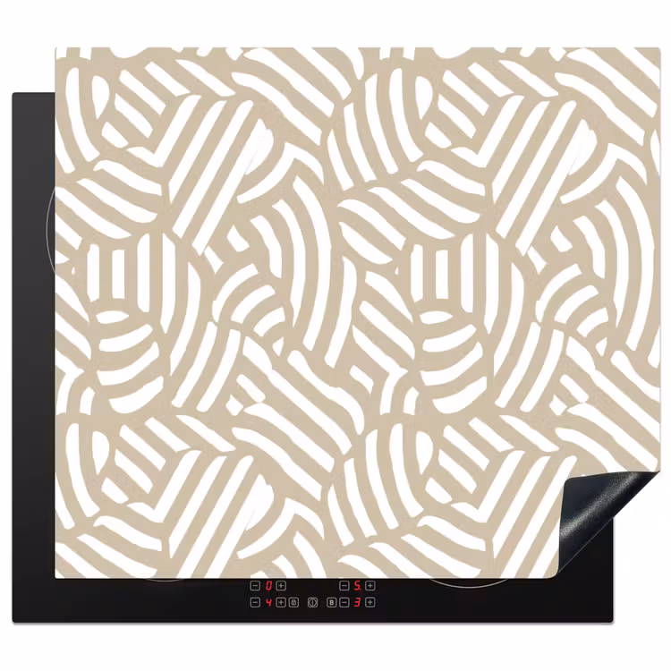 Induction hob protector - Abstract - Modern - Beige — 1