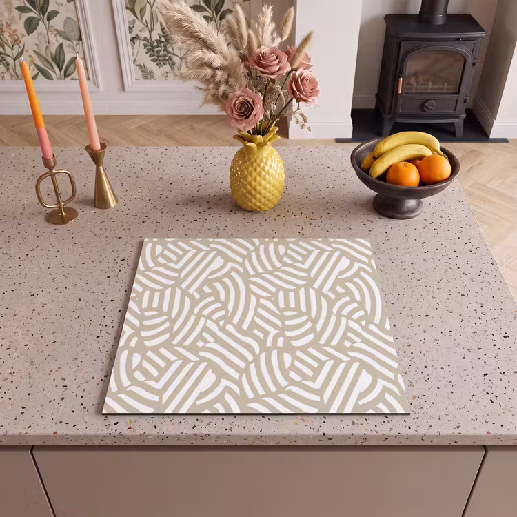 Induction hob protector - Abstract - Modern - Beige — 3