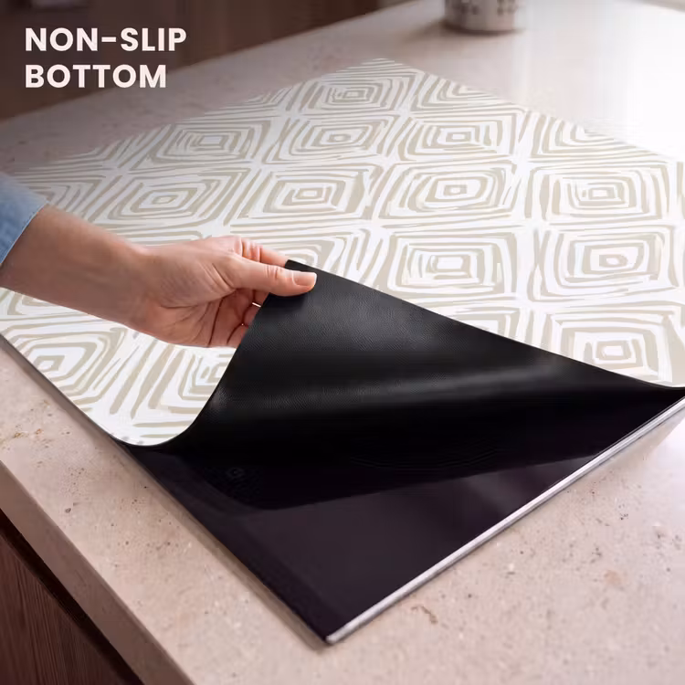 Induction hob protector - Abstract - Plaid - Beige — 5