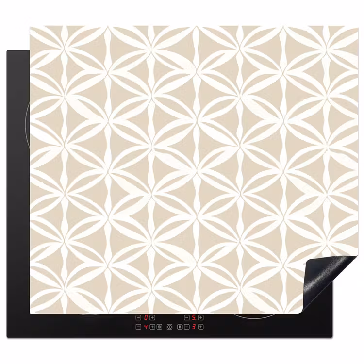 Induction hob protector - Motif - Modern - Beige — 1