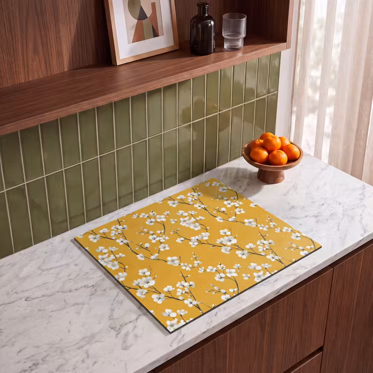 Induction hob protector - Blossom Branch - Watercolor - Yellow — 4