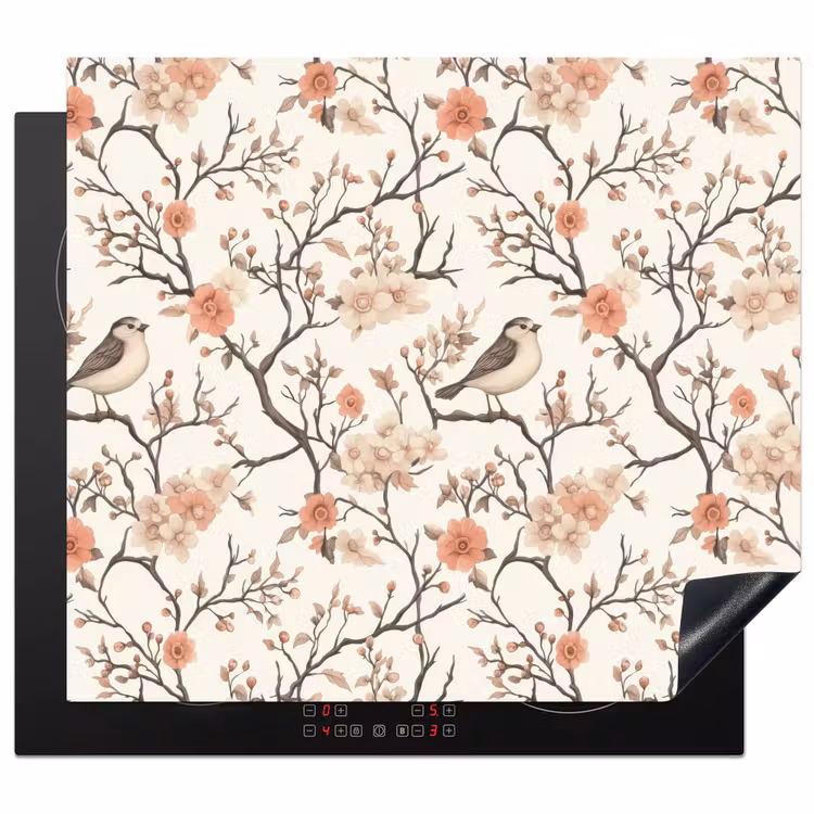Induction hob protector - Cherry Blossom - Sparrow - Pink — 1