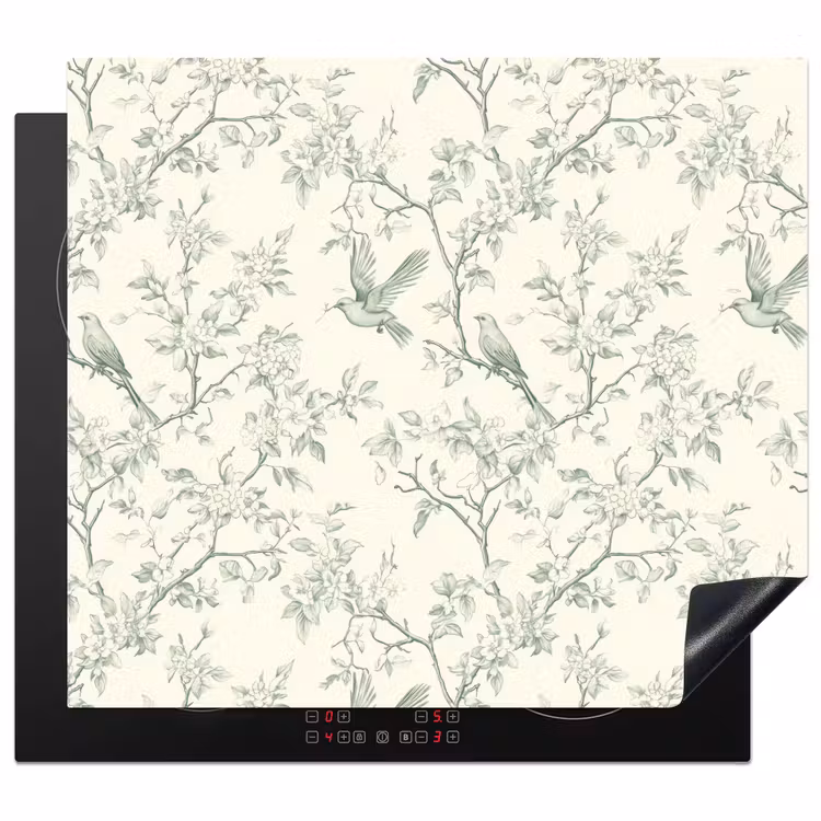 Induction hob protector - Classic - Birds - Green — 1