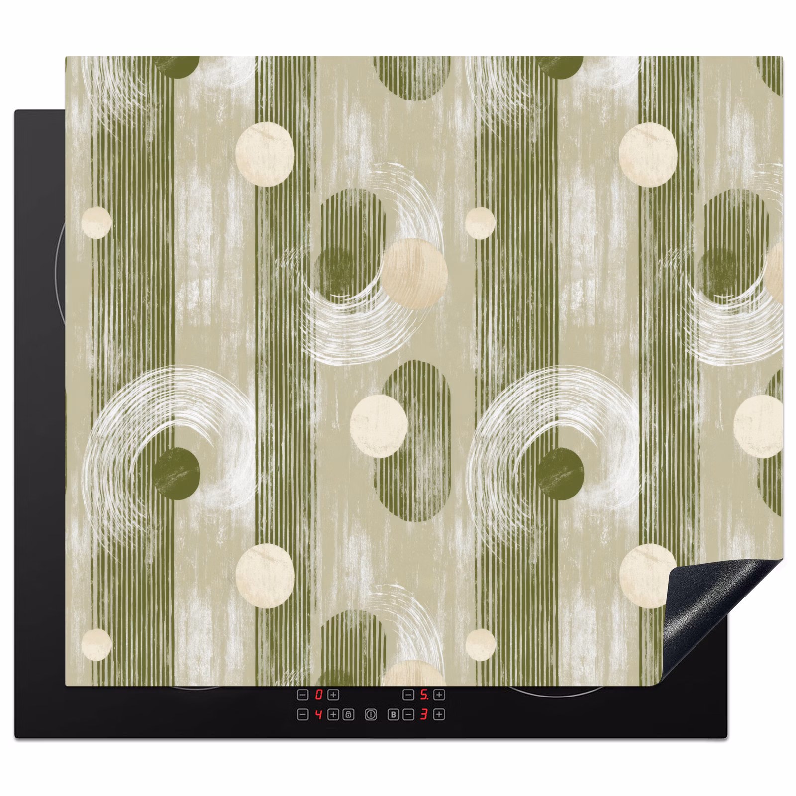 Induction hob protector - Artistic - Modern - Green — 1