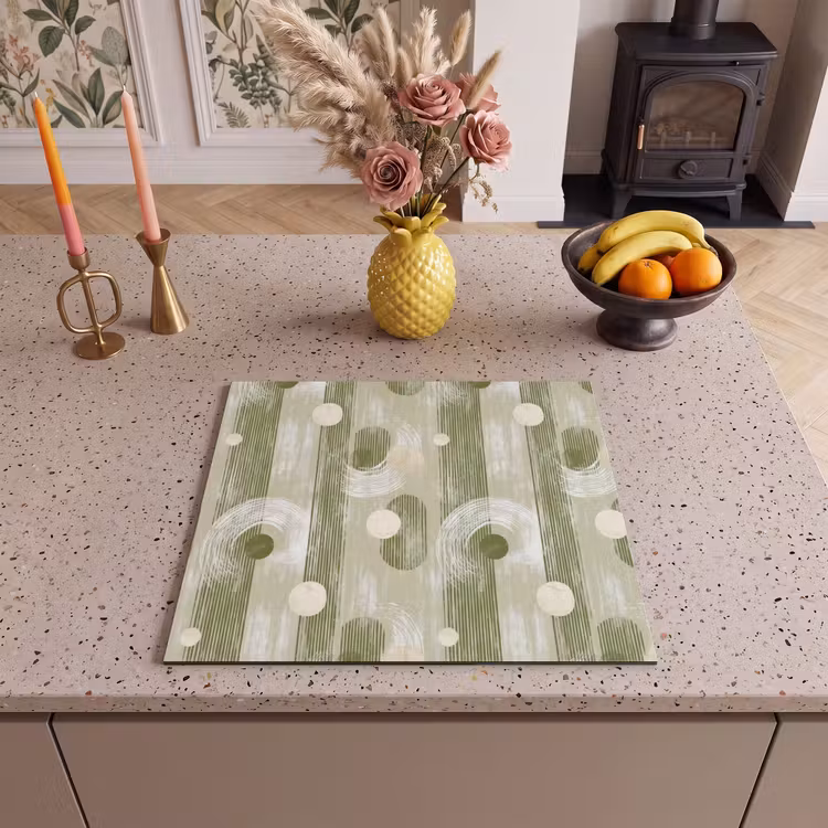 Induction hob protector - Artistic - Modern - Green — 3