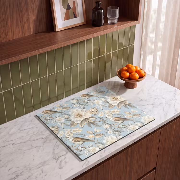 Induction hob protector - Botanical - Songbird - Blue — 4
