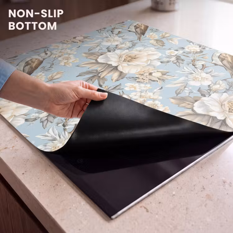 Induction hob protector - Botanical - Songbird - Blue — 5