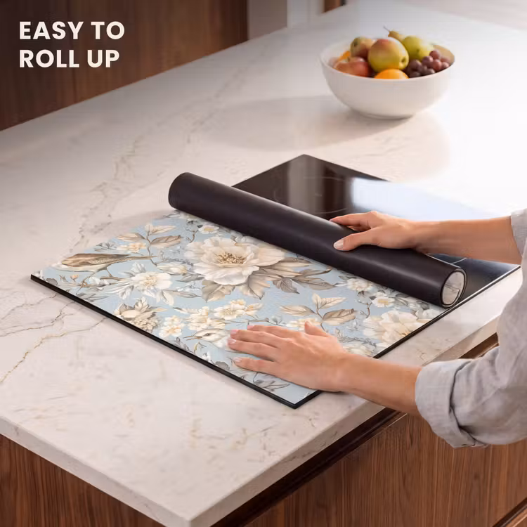 Induction hob protector - Botanical - Songbird - Blue — 6