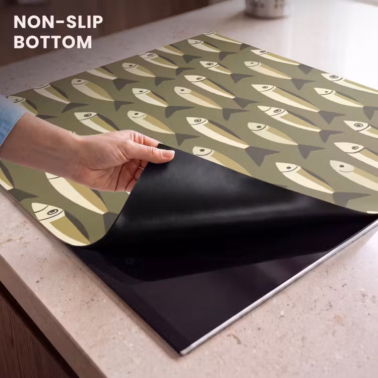 Induction hob protector - Fish - Pattern - Green — 5