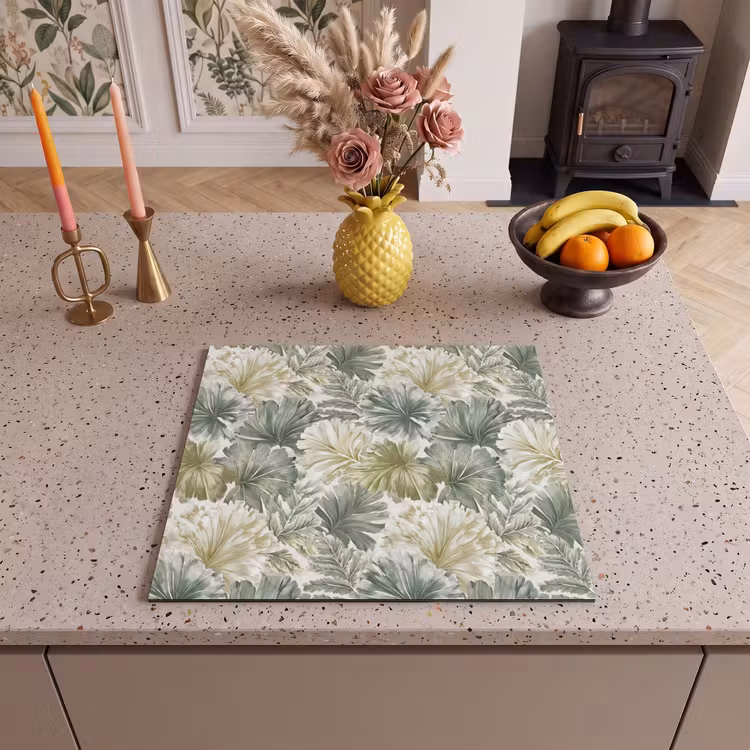 Induction hob protector - Leaves - Botanical - Green — 3