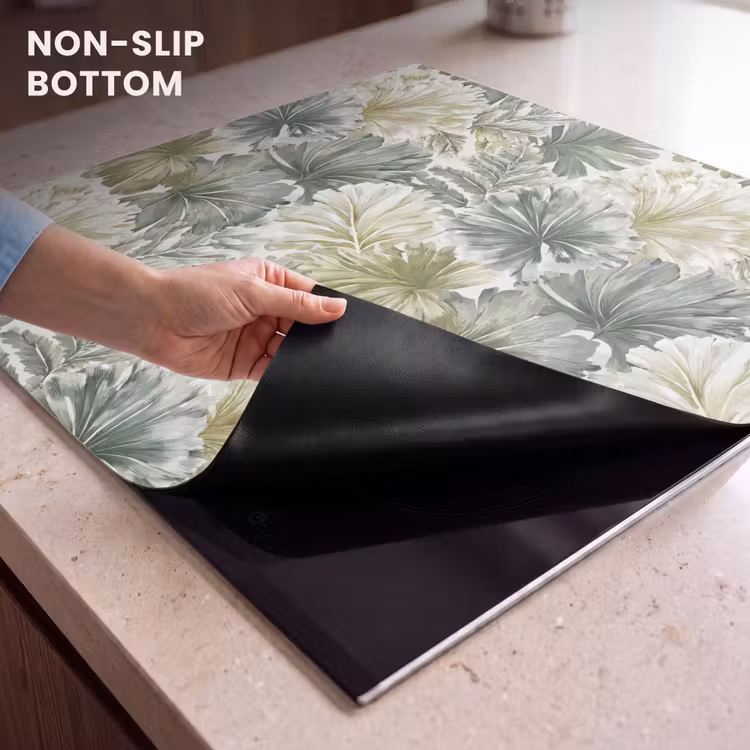 Induction hob protector - Leaves - Botanical - Green — 5