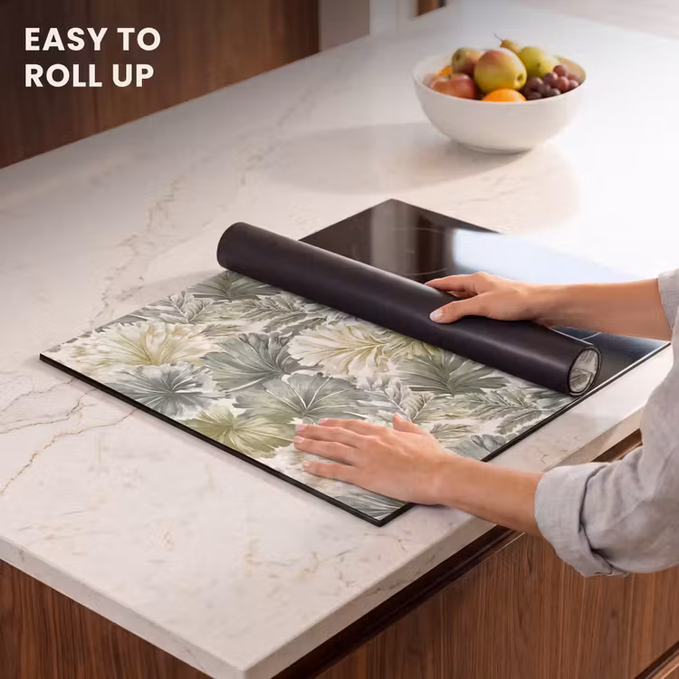 Induction hob protector - Leaves - Botanical - Green — 6