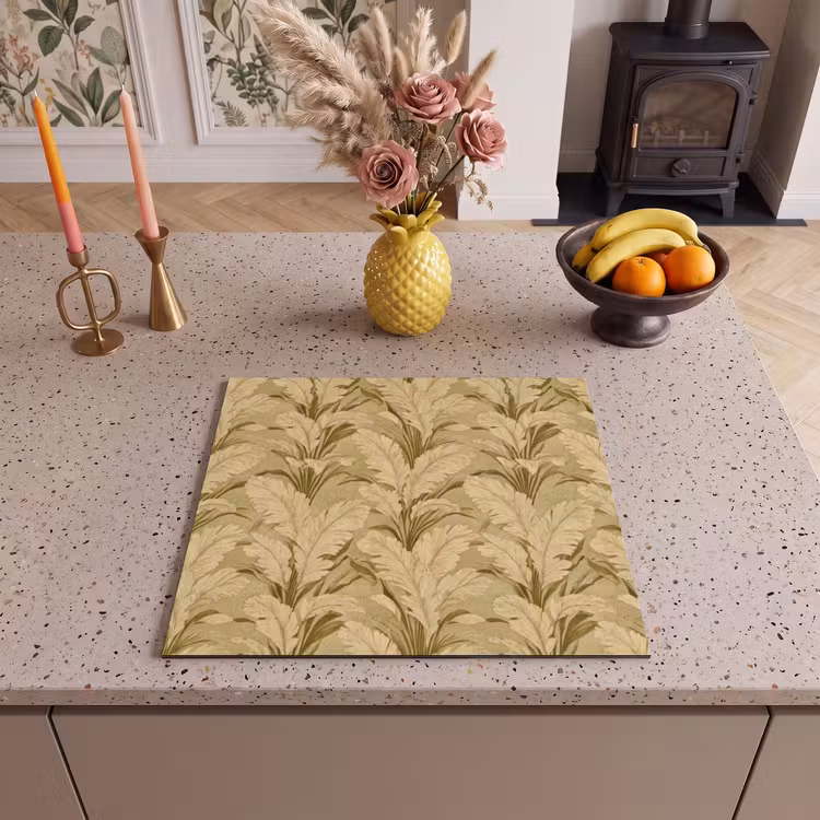 Induction hob protector - Palm leaves - Classic - Green — 3