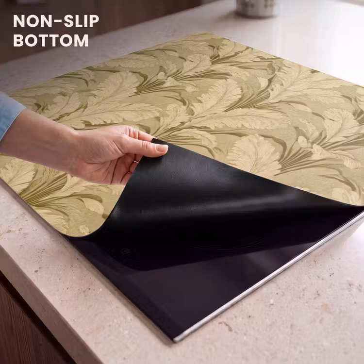 Induction hob protector - Palm leaves - Classic - Green — 5