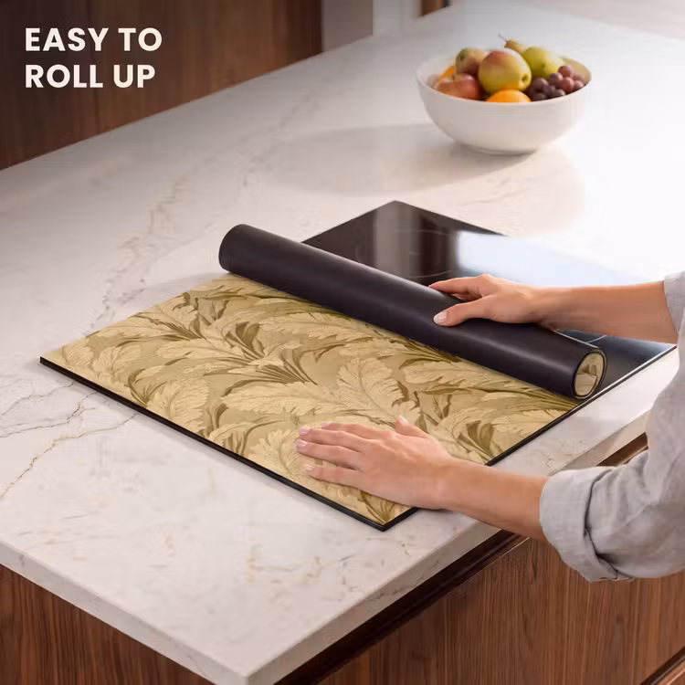 Induction hob protector - Palm leaves - Classic - Green — 6