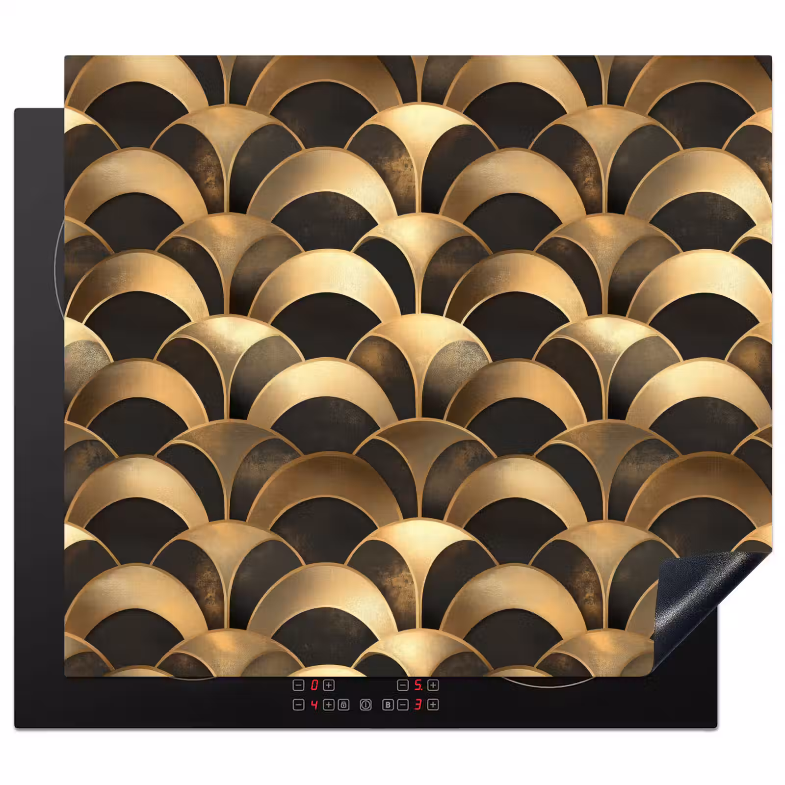 Induction hob protector - Scales - Texture - Gold — 1