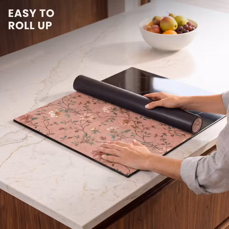 Induction hob protector - Botanical - Flowers - Pink — 6