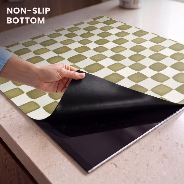 Induction hob protector - Chess - Pattern - Green — 5