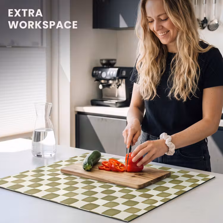 Induction hob protector - Chess - Pattern - Green — 7