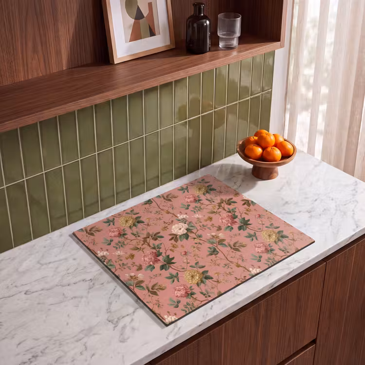 Induction hob protector - Classic - Botanical - Pink — 4