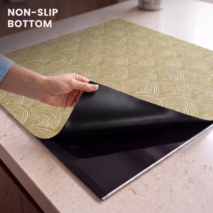 Induction hob protector - Fan - Geometric - Green — 5